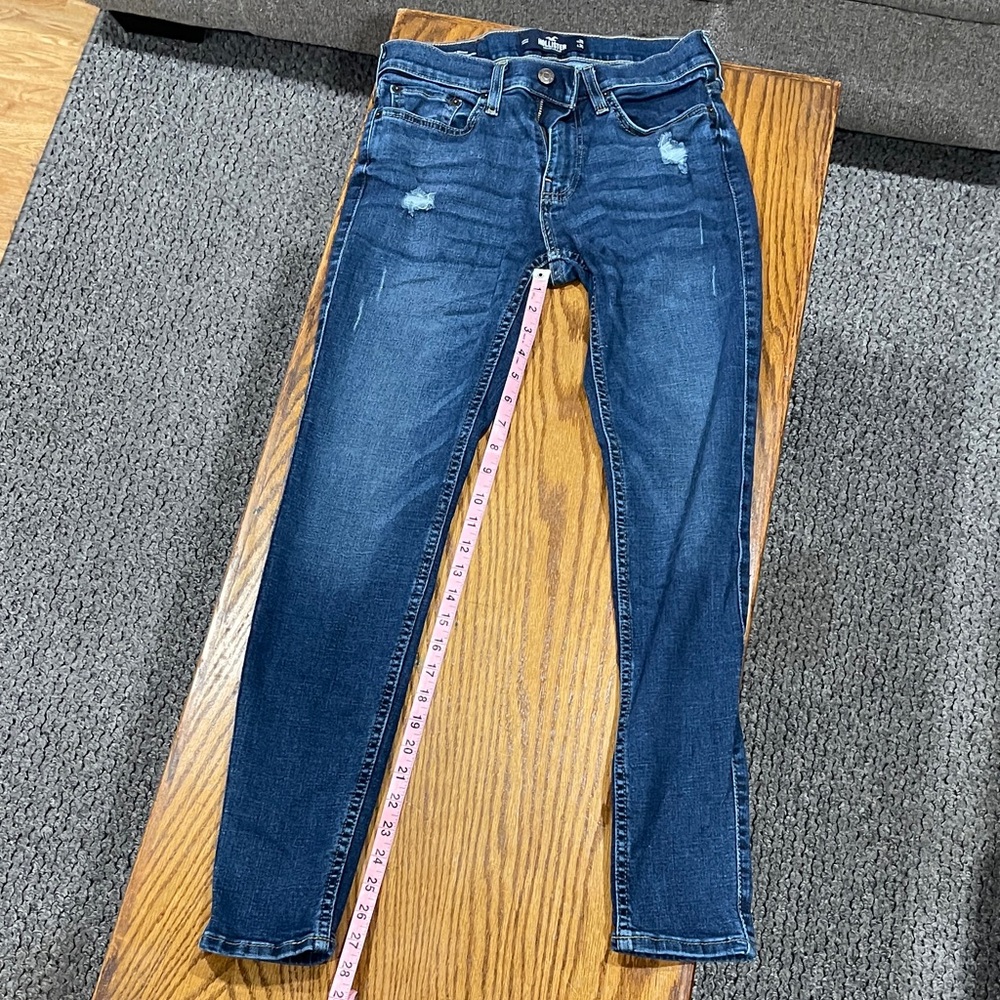 Hollister Men's Dark Blue Skinny Jeans